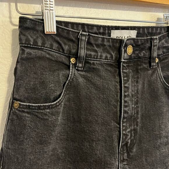 Rolla’s Dusters High Rise Slim Straight Leg Jeans Comfort Jet Black 25 - Picture 7 of 10